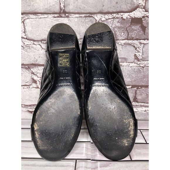Burberry Black Patent Leather Quilted Buckle Strap Ballet Flats Women Sz 36EU/6M - Picture 13 of 16
